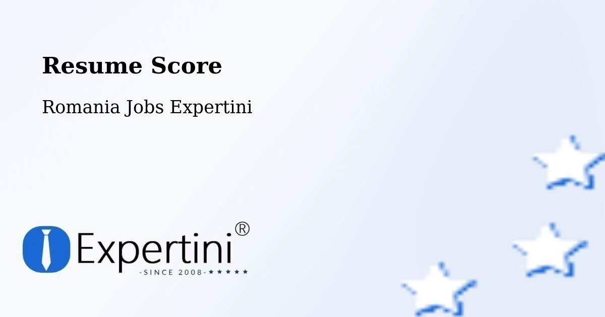 Resume Score & Job Description Match Tool – Dobrun - Romania Jobs Expertini